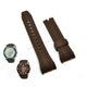 Fits/For Seiko Lord Chronograph 7T04-0AP0 - SPC194P1 , SPC196P1 - 26mm Brown Rubber Replacement Curved End Watch Strap