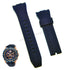 Fits/For Seiko Lord Chronograph 7T04-0AT0 -&nbsp;SPC238P1 - 26mm Navy Blue Rubber Replacement Curved End Watch Strap