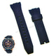 Fits/For Seiko Lord Chronograph 7T04-0AT0 - SPC238P1 - 26mm Navy Blue Rubber Replacement Curved End Watch Strap
