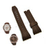 Fits/For Seiko Lord Chronograph 7T04-0AT0 - SPC246P1 , SPC248P1 - 26mm Brown Rubber Replacement Curved End Watch Strap