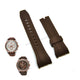 Fits/For Seiko Lord Chronograph 7T04-0AT0 - SPC248P1 , SPC246P1 - 26mm Brown Rubber Replacement Curved End Watch Strap