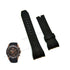 Fits/For Seiko Lord Chronograph 7T04-0AT0 - SPC250P1 , SPC237P1 - 26mm Black Rubber Replacement Curved End Watch Strap Belt