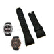 Fits/For Seiko Lord Chronograph 7T12-0AS0 - SRW021P1 , SRW030P1 - 26mm Black Rubber Replacement Curved End Watch Strap