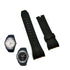 Fits/For Seiko Lord Chronograph 7T62-0HT0 - SNAB99P1 , SNAC01P1 - 26mm Black Rubber Replacement Curved End Watch Strap