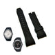 Fits/For Seiko Lord Chronograph 7T62-0HT0 - SNAB99P1 , SNAC01P1 - 26mm Black Rubber Replacement Curved End Watch Strap