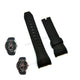 Fits/For Seiko Lord 7T62-0JP0 - SNAD04P1 , SNAC99P1 - 26mm Black Rubber Replacement Curved End Watch Strap