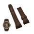 Fits/For Seiko Lord Chronograph 7T62-0KM0 - SNAE16P1 - 26mm Brown Rubber Replacement Curved End Watch Strap Belt