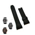 Fits/For Seiko Lord 7T92-0PK0 - SNDE67P1 , SNDE78P1 , SNDE81P1 - 26mm Black Rubber Replacement Curved End Watch Strap