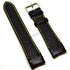 21mm Handmade Black Genuine Leather Watch Band Strap Compatible For Seiko Sportura 7T62-0KV0 - SNAE67P1