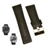 Fits/For Diesel DZ7242 , DZ7242 Dual Timer SBA - 28mm Black Genuine Leather Replacement Watch Strap Band Belt