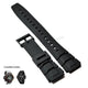 Fits/For Casio MRW-210H , CPW-200 - Black Rubber Replacement Watch Band Strap Belt