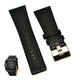 Fits/For Diesel DZ1308 Time 3 hands - 30mm Black Genuine Leather Replacement Watch Strap Band Belt
