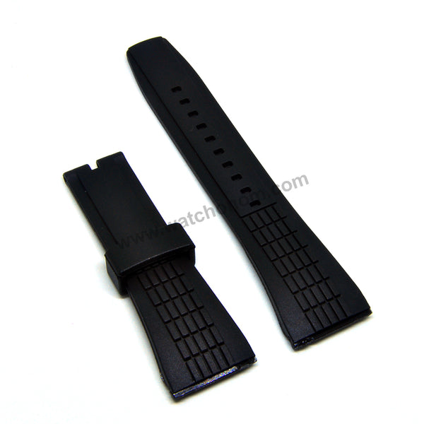 Seiko Velatura 7T62-0KN0 - SNAE17P2 -- 26mm Black Rubber Watch Band Strap