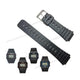 Fits/For Casio G-Shock DW-200, DW-210, DW-240, DW-260, DW-270 - Replacement Black Rubber Watch Band Strap