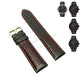 Fits/For Tissot T-Sport T116.617 Chrono XL - Red Stitched on Black Genuine Leather Replacement Watch Strap Band Belt