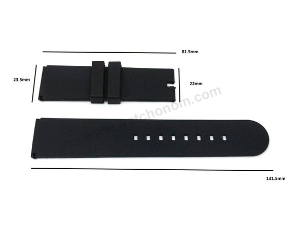 24mm Black Rubber Replacement  