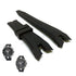 Fits/For Seiko Sportura 7T62-0LC0 - SNAE87P1 , SNAE89P1 - Black Rubber Replacement Watch Strap Band Belt