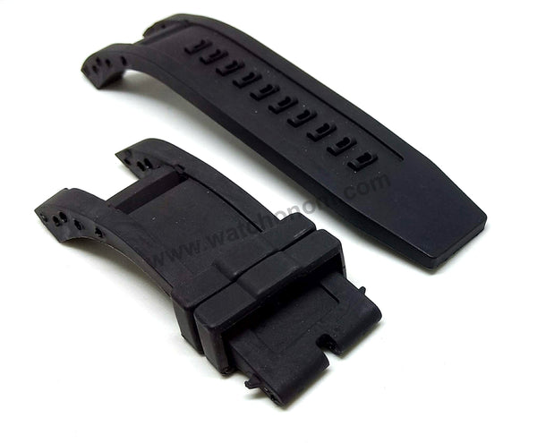Fits/For Invicta Subaqua NOMA IV 4 1153 , 1154 , 1155 , 1157 - 32mm Black Rubber Replacement Watch Band Strap