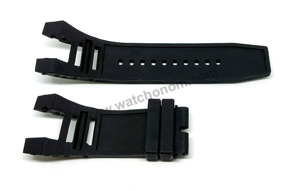 Fits/For Invicta Subaqua NOMA IV 4 1153 , 1154 , 1155 , 1157 - 32mm Black Rubber Replacement Watch Band Strap