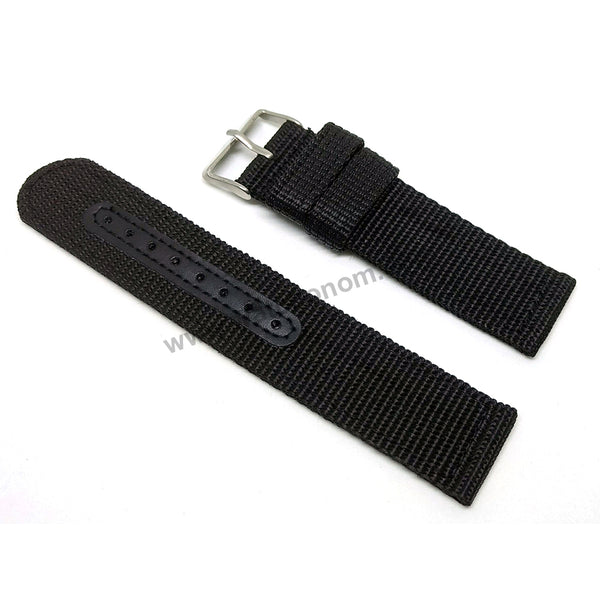 Seiko 5 - 7T92-0JS0 - SNDA57P1 , SNDA21P1 , SCJC041 -  Fits with 22mm Black Nylon Knit Replacement Watch Band Strap