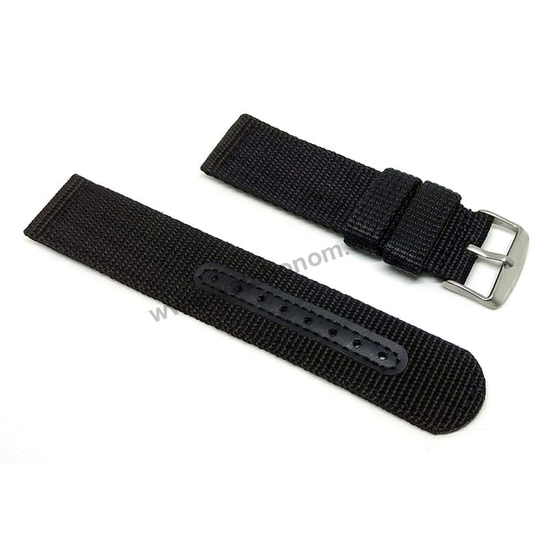 Seiko 5 - 7T94-0BL0 - SNN231P2 -  Fits with 22mm Black Nylon Knit Replacement Watch Band Strap