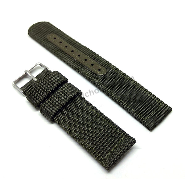 Seiko 5 - 7T92-0JS0 -  SNDA27P1 - Fits with 22mm Green Nylon Knit Replacement Watch Band Strap