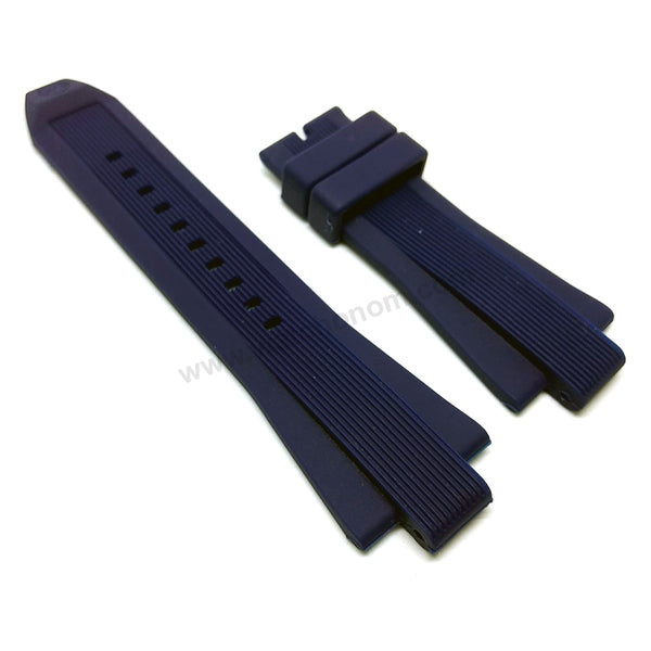Fits/For Michael Kors MK8357 Dylan - 13mm Navy Blue Rubber Replacement Watch Band Strap Belt