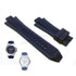 Fits/For Michael Kors MK8303 , MKO1077 Dylan - 13mm Navy Blue Rubber Replacement Watch Band Strap Belt