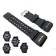 Fits/For Casio G-Shock GG-1000 , GSG-100 , GWG-100 Master of G - Black Rubber Replacement Watch Strap Band Belt