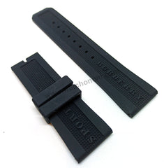Burberry Endurance BU7710 , BU7713 , BU7715 , BU7761 - 24mm Black Rubber Silicone Watch Band Strap