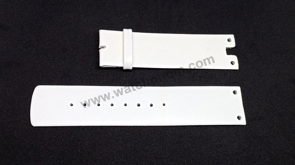 Compatible Fits/For Calvin Klein Glam CK K9423 , K94231 , K9423101 - 22mm White Genuine Leather Replacement Watch Band Strap