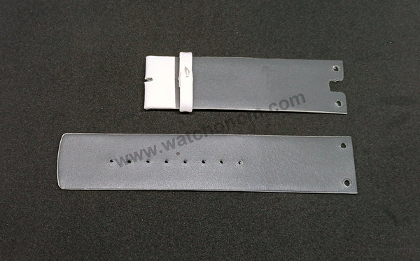 Compatible Fits/For Calvin Klein Glam CK K9423 , K94231 , K9423101 - 22mm White Genuine Leather Replacement Watch Band Strap