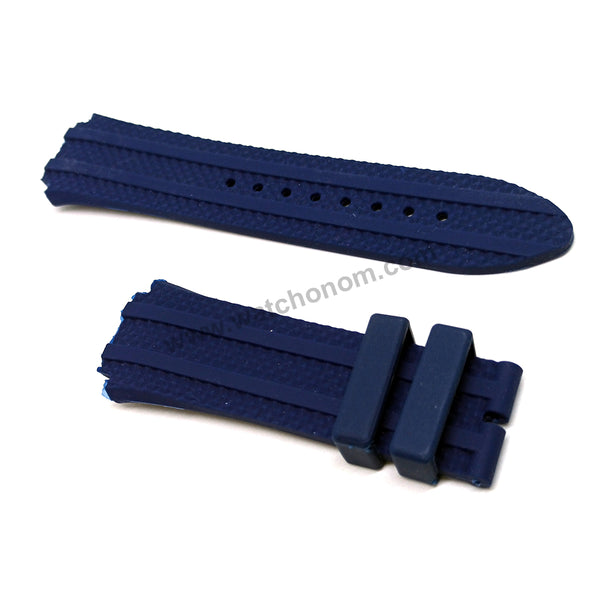 Fits/For Guess Collection GC W0674G2 , W0674G4 - 20mm Navy Blue Rubber Silicone Replacement Watch Band Strap