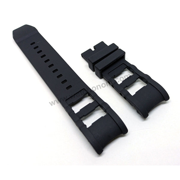 Fits/For Invicta Russian Diver 17270 17271 17272 17273 17274 17275 17276 17279 17283 - 26mm Black Rubber Replacement Watch Band Strap