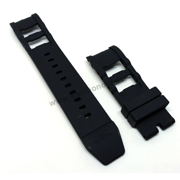 Fits/For Invicta Russian Diver 0057 0058 0059 0060 0246 0517 0518 0554 0555 - 26mm Black Rubber Replacement Watch Band Strap