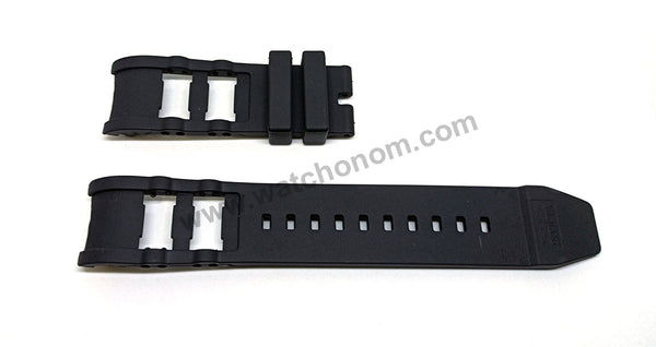Fits/For Invicta Russian Diver 1433 1434 1435 1436 1437 1438 1439 1440 1595 1597 - 26mm Black Rubber Replacement Watch Band Strap