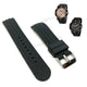 Fits/For TW Steel TW103 , TW106 Grandeur Tech - 22mm Black Rubber Replacement Watch Band Strap Belt