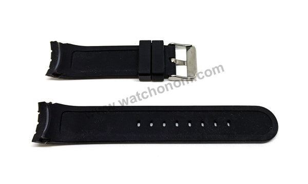 22mm Black Soft Silicone Rubber Replacement Watch Band Strap Compatible For TW Steel tw120 , tw124 , tw128 , tw130 , tw132 , tw134 , tw605B
