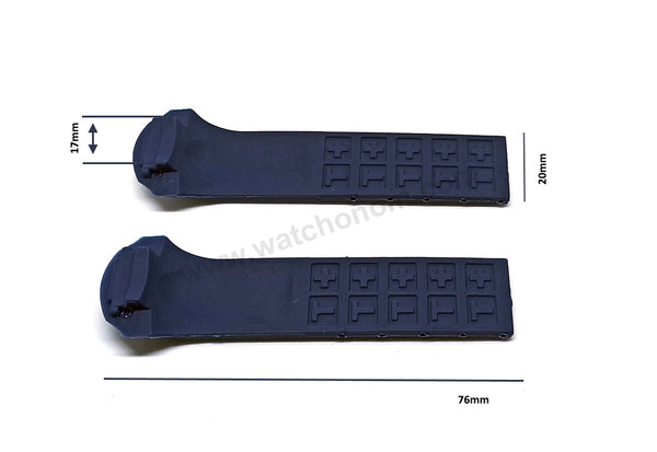 Fits/For Tissot T-Tracx T0104171705700 , T0104171705703 - 17mm Navy Blue Rubber T010417A Replacement Watch Band Strap