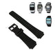 Fits/For Casio DBC-V30 , DBC-V50 Data Bank CA-56 , LDF-40 Calculator - Replacement Black Rubber Watch Band Strap