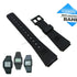 Fits/For Casio Data Bank DB-30 , DB-31 , DBP-25 , DBA-80 World Time W-50U - 19mm Black Rubber Replacement Watch Band / Strap / Belt