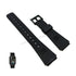 Fits/For Casio TM-100 FM Transmitter - **mm Black Rubber Replacement Watch Band Strap Belt