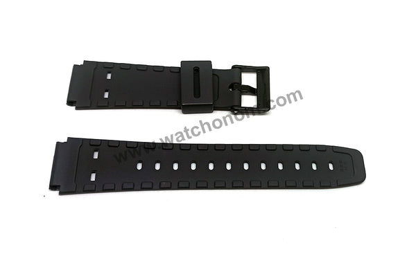 Original Casio CPW-300 , CPW-310 , CBX-600 , CBX-610 , MWA-10 , MWB-10 - Watch Band Strap - 19mm Black Rubber Rare