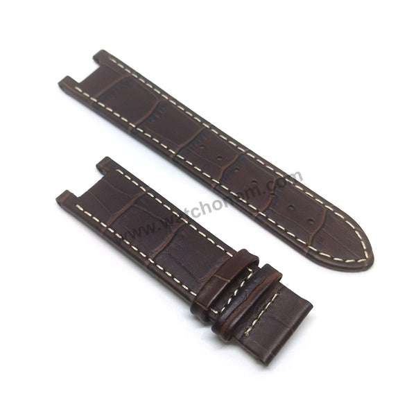 22mm Brown Leather watch band strap Comp Guess Collection GC GCX41003G1 X41003G1 GCI31000G1 I31000G1 GCX90005G2S X90005G2S
