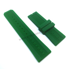 Burberry Endurance BU7764 - 24mm Green Rubber Silicone Watch Band Strap