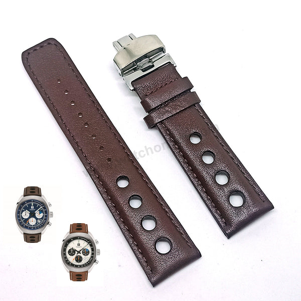 Fits / For Tissot 1853 Heritage T1244271603101 , T1244271604100 - 22mm Brown Genuine Leather Replacement Watch Band Strap