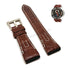 Fits/For Seiko Velatura Yachting Timer SPC041P1 , 7T84-0AC0 - 26mm Brown Genuine Leather Replacement Watch Band Strap