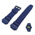 Fits/For Casio W-219H-2AV - Blue Rubber Replacement Watch Band Strap Belt