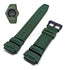 Fits/For Casio W-219HC-3BV - Green Rubber Replacement Watch Band Strap Belt