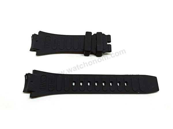 Fits/for IWC Aquatimer IW354807 , IW353804 - 16mm Black Rubber Replacement Watch Band Strap Belt